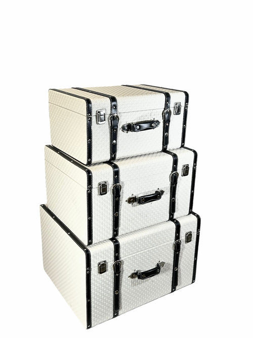 Set x 3 Baul white italy 55,50,45 cm