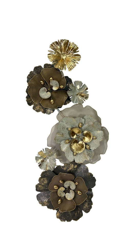 aplique de pared laton flores 115x58 cm