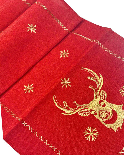 camino lino fino rojo renos 180x33 cm