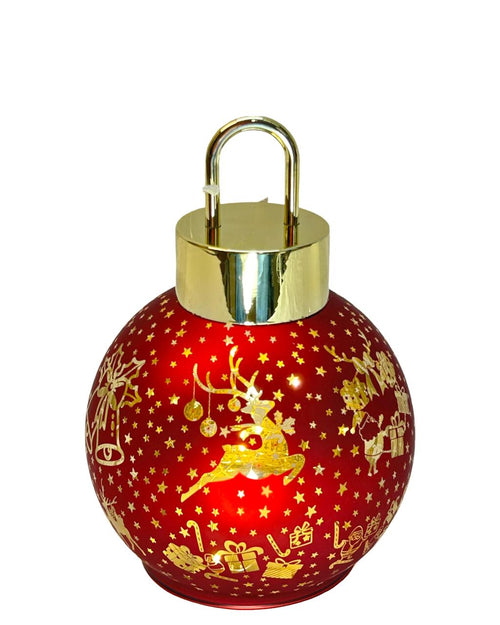 Adorno bola lampara led de renos 16x13 cm