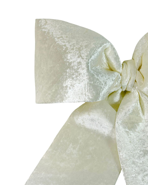 moño navideño  blanco nacar 70x77 cm