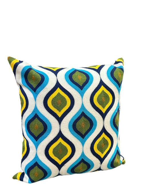 cojin bordado arabian blues 45x45 cm