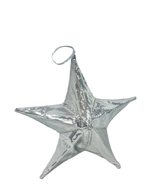estrella flexi super brillo 3 tamaños plateada