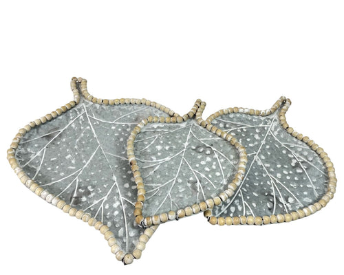 Set x 3 centro de mesa en hojas 50,42,34 cm