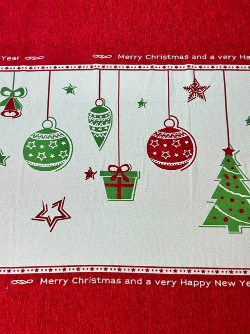 pie de cama o cubresofa de navidad 180x 130cm