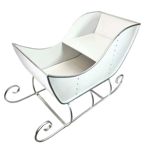 Trineo metal blanco gigante 90 cm x40 cm