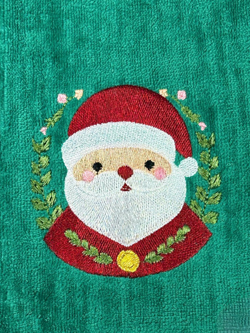 toalla navidad verde cara santa 2 tamaños