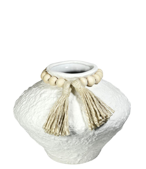 jarron chuby boho pequeño white 17x20 cm
