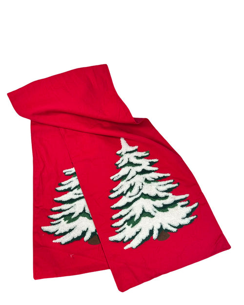 Camino de mesa rojo con arbol 35x180cm
