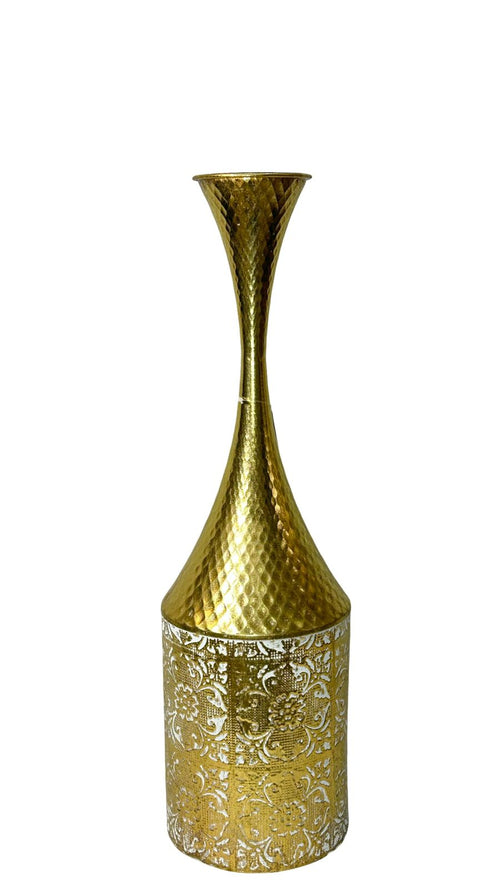 jarron dorado metalico white 2 tamaños