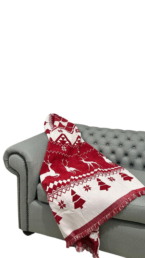 pie de cama cubre sofa trineo y arbol 130x180 cm
