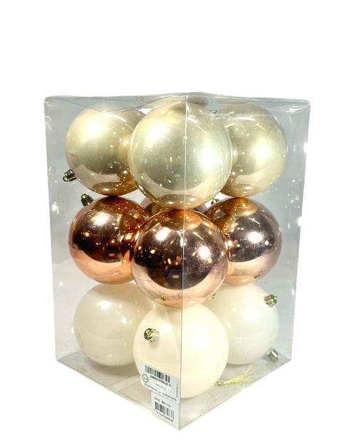 Bolas champaña rose 10cm x12pcs
