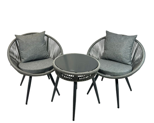 Juego de terraza X3 piezas en rattan