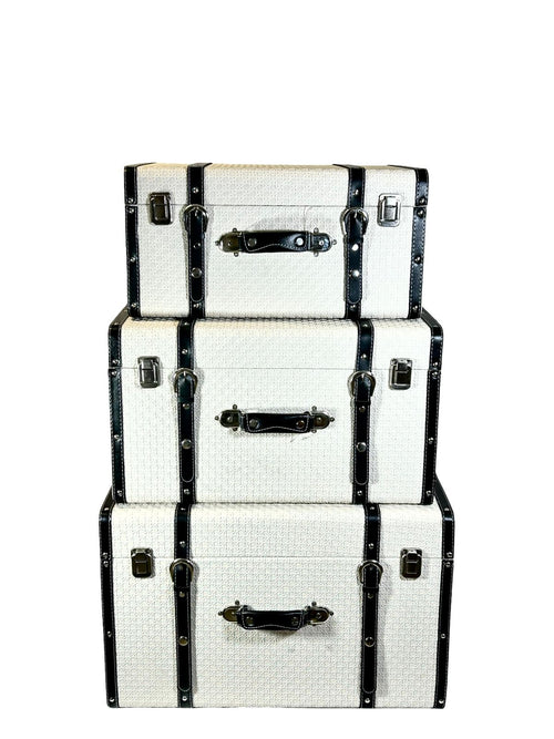 Set x 3 Baul white italy 55,50,45 cm