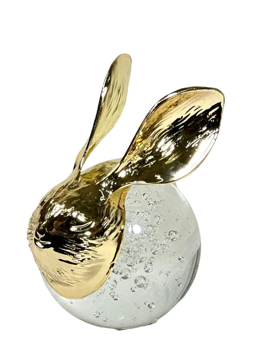 conejo bola y metal luxury 16x15 cm