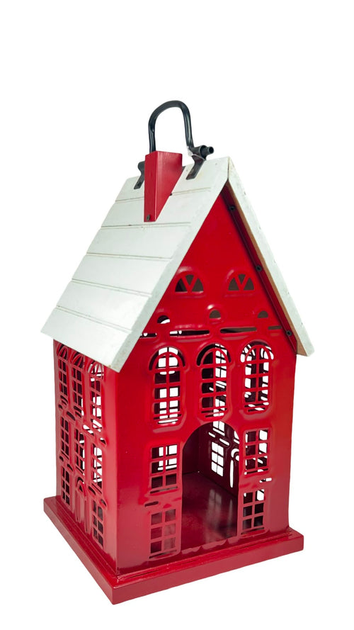 Casa Metal Y Mad Chalet Gd Roja 38x20