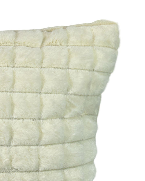 cojin mink cuadritos camel 45x45 cm   (no incluye relleno )