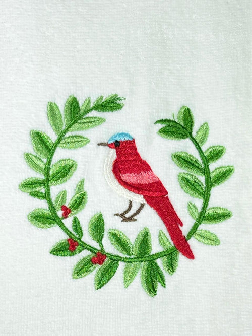 toalla pajaros blanca 2 tamaños