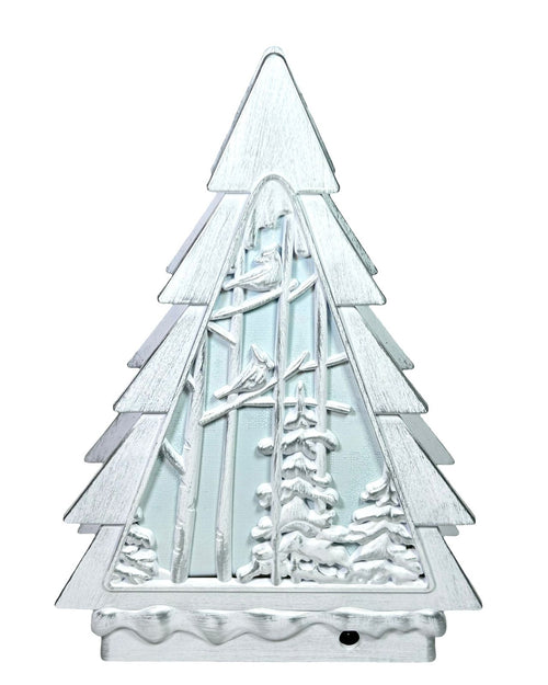 arbol burbuja musical white hombre nieve 28x21 cm