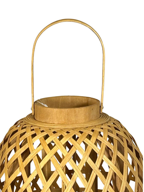 farol bietnam boho madera grande  73x30 cm
