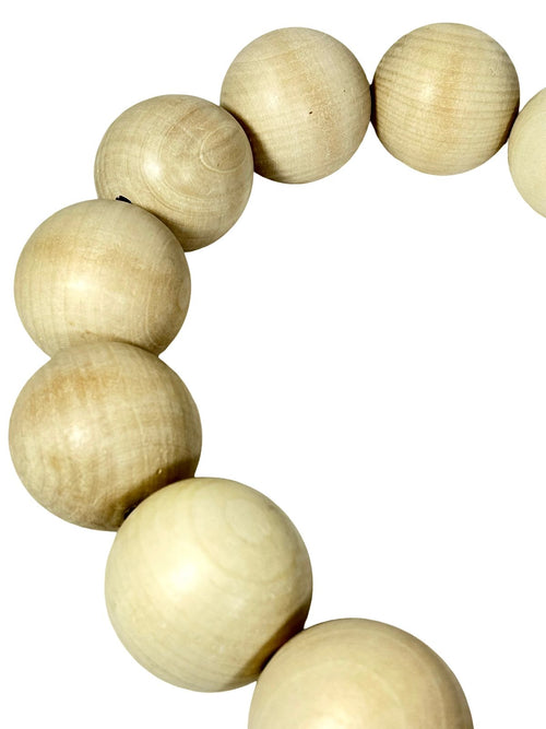 collar decorativo pepas madera 120 cmtros