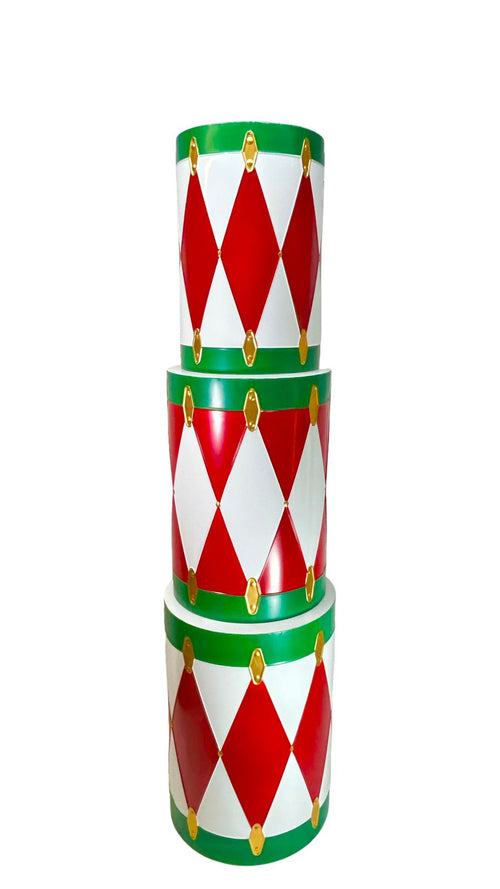 tambor grande x3  blanco rojo verde 53,48,43