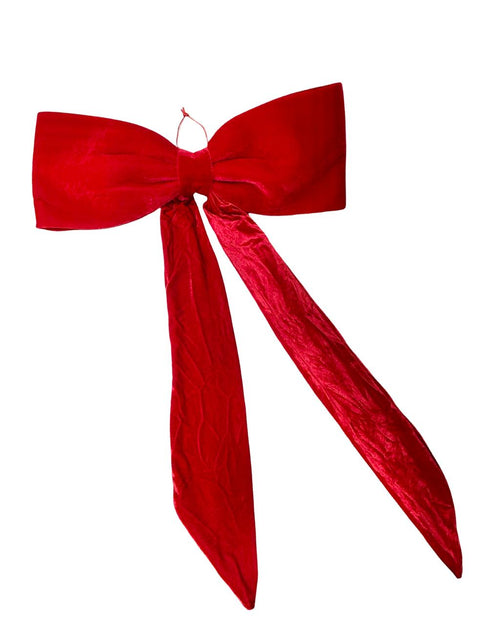 moño navidad velvet rojo 2 tamaños