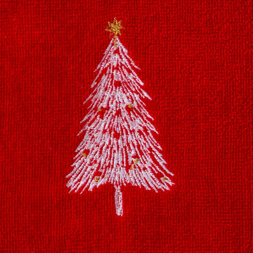 toalla navideña roja cara de santa 500 gm algodon 100% 40x66 cm