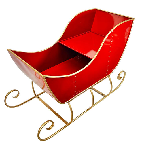 Trineo metal rojo gigante 90 cm x40 cm
