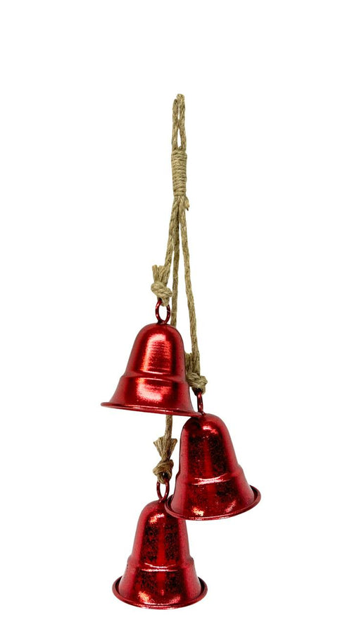 movil campana rojo cuerda yute 48x10 cm