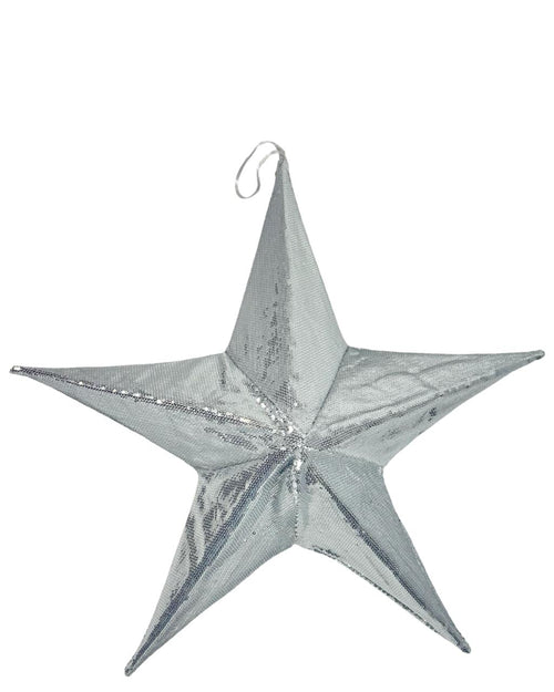 estrella flexi super brillo 3 tamaños plateada