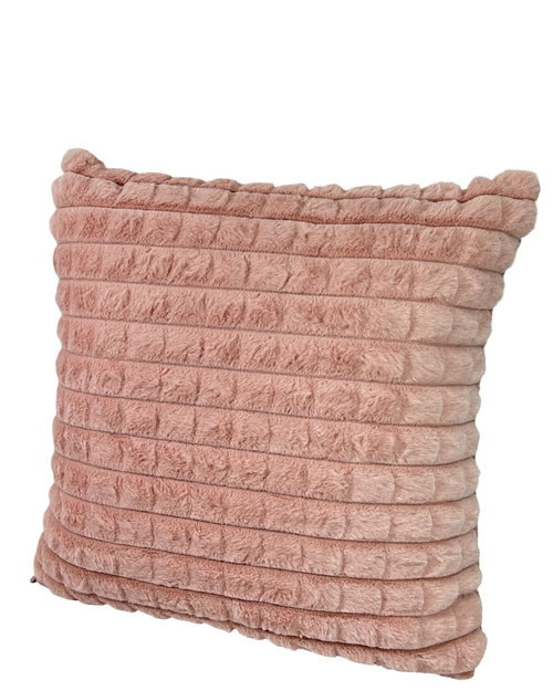 cojin mink cuadritos camel 45x45 cm   (no incluye relleno )