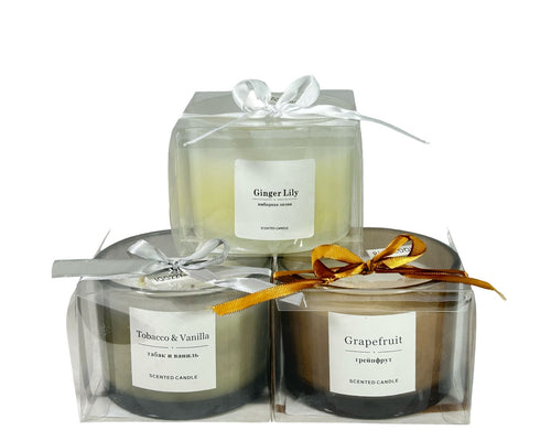 vela de olor x3 colores Grecia 11x8 cm