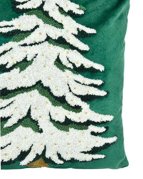 funda de cojin arbol verde velvet 45x45 cm ( no incluye relleno )