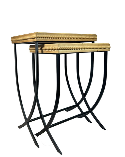 Set x2 mesas auxiliares en madera rectangulares 70, 63 cm