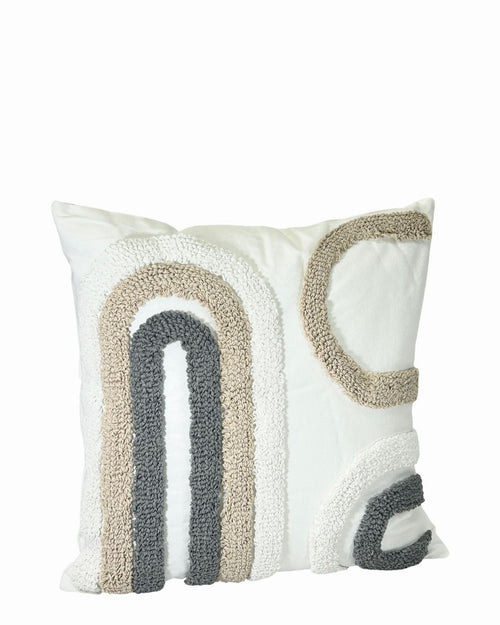 cojin funda arcos beige y camel 45x45 cm ( no incluye relleno )