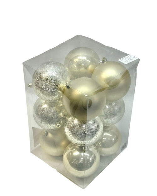 paquete x12 bolas doradas claras 10cm