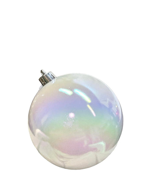 bola tornasolada blanca  x1 unidad 15 cm