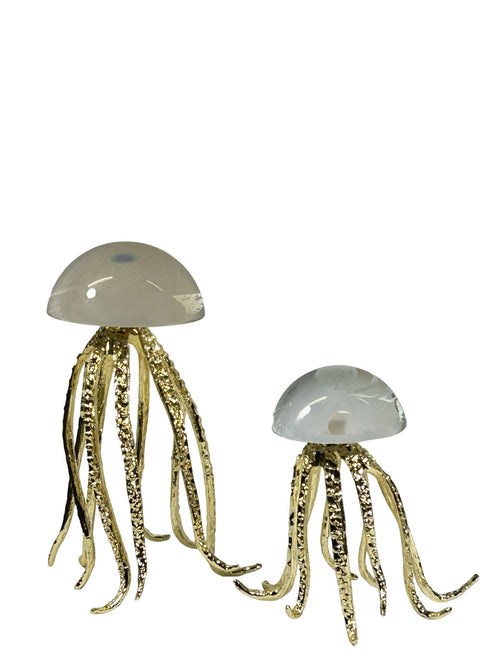 Meduza  grande en cristal metalica 23x11 cm