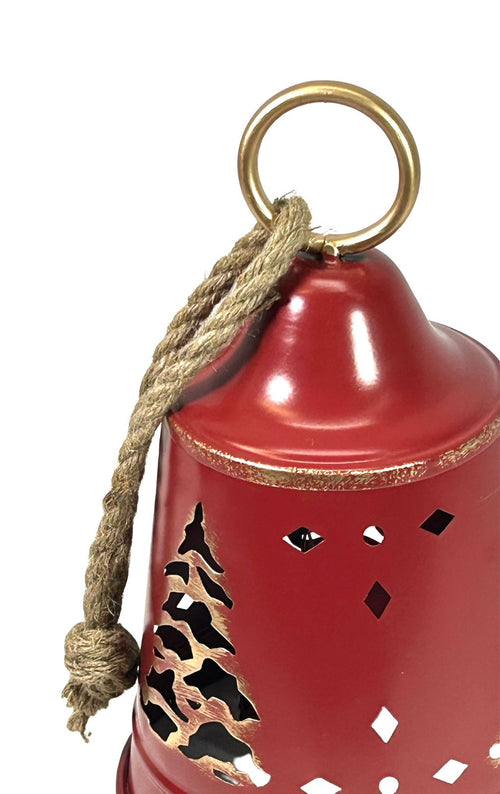 CAMAPANA GRANDE ROJA CON ARBOL ARTIS 29X18 CM