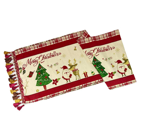 camino de mesa sarbol y santa  1.80x36 cm