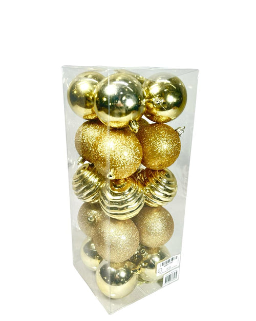 paquete de bolas dorada mixed x20 unidades 7 cm