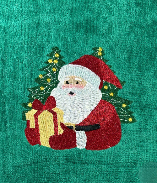 toalla navidad verde santa arbol 2 tamaños