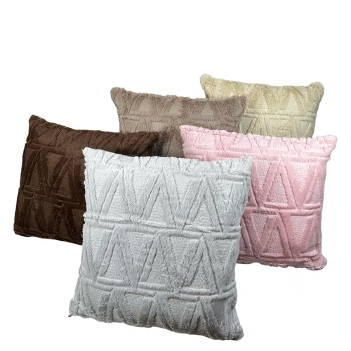 cojin funda zig zag bordado 45cm x45 cm  no incluye relleno