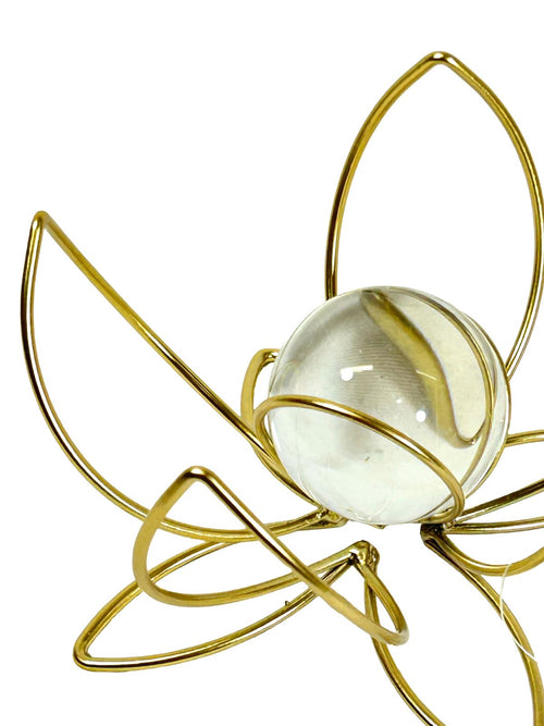 Bola Tulipan point metal y cristal 2 tamaños
