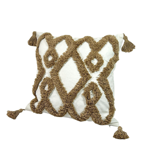 cojin funda geometrico camel 45x45 (no incluye relleno )