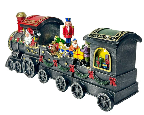 Tren de santa largo en polirecina 40x15cm