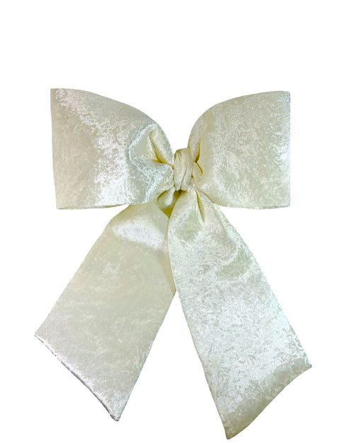 moño navideño  blanco nacar 70x77 cm
