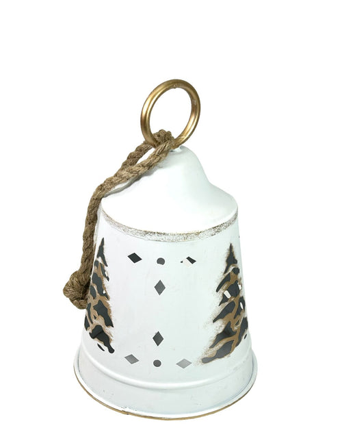 CAMPANA GRANDE COLOR WHITE CON ARBOL ARTIS 29X18 CM