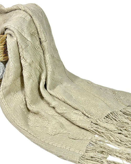 manta trop beige eslabones 130x170 cm
